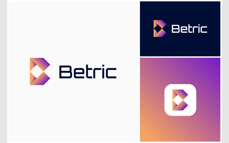letter b modern colorful logo original