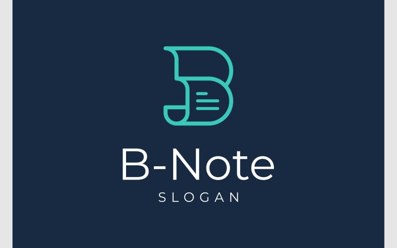 letter b note document paper logo original