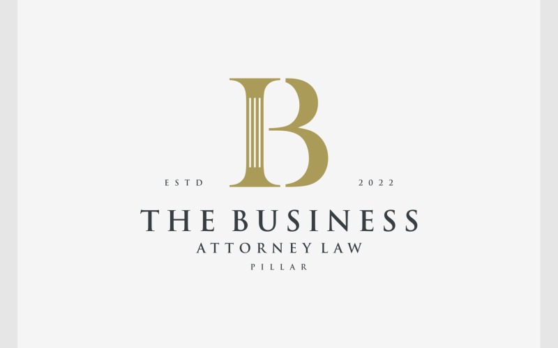 letter b pillar law luxury classic logo original