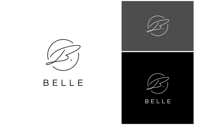 letter b signature font logo original