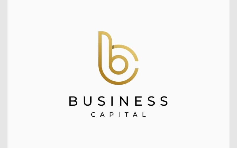 letter bc cb gold luxury simple logo original
