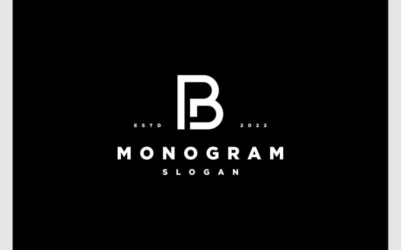 letter bd db simple monogram logo original