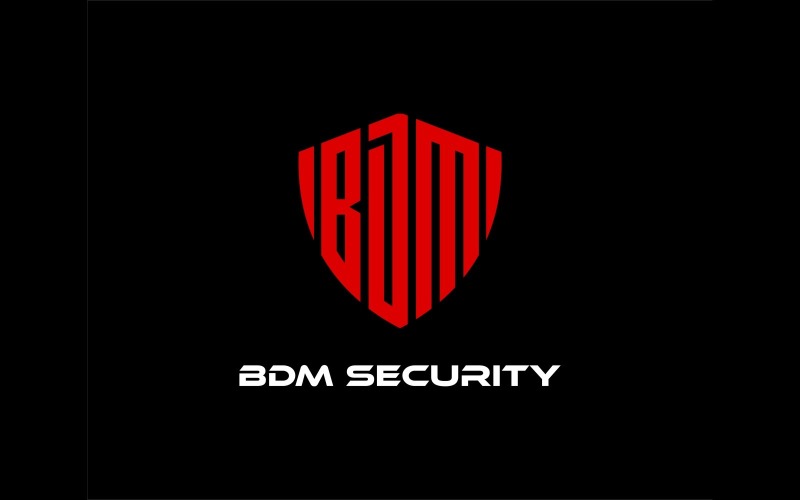 letter bdm security logo illustration original