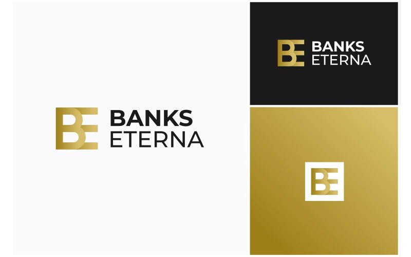 letter be gold luxury logo original
