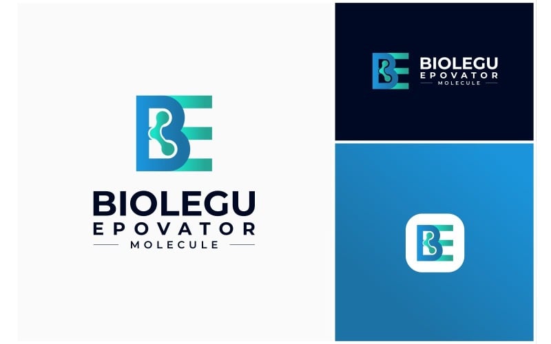 letter be molecule technology logo original