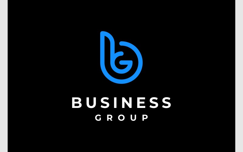 letter bg gb simple initials logo original