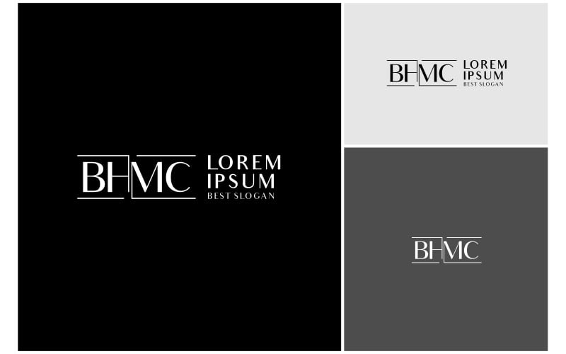 letter bhmc luxury monogram logo original