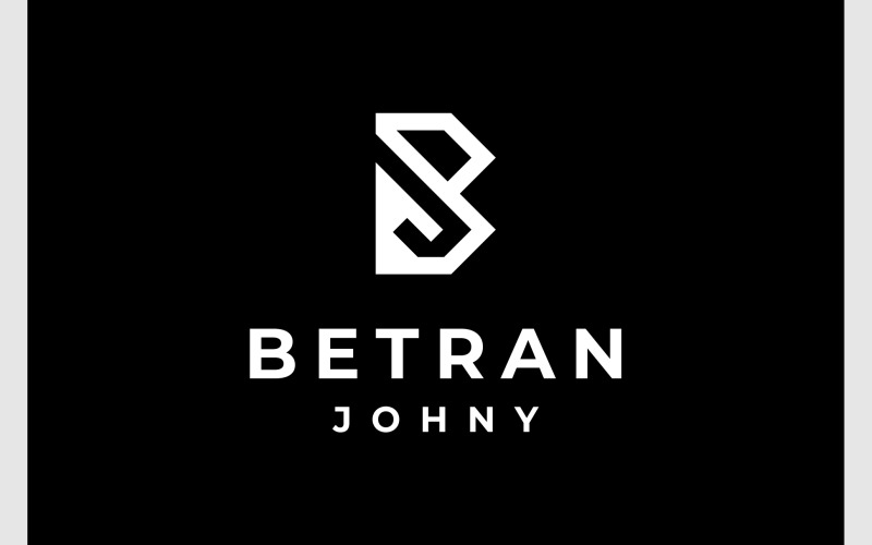 letter bj jb modern monogram logo original