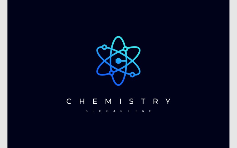 letter c atom chemistry science logo original