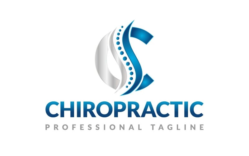 letter c chiropractic health logo design original