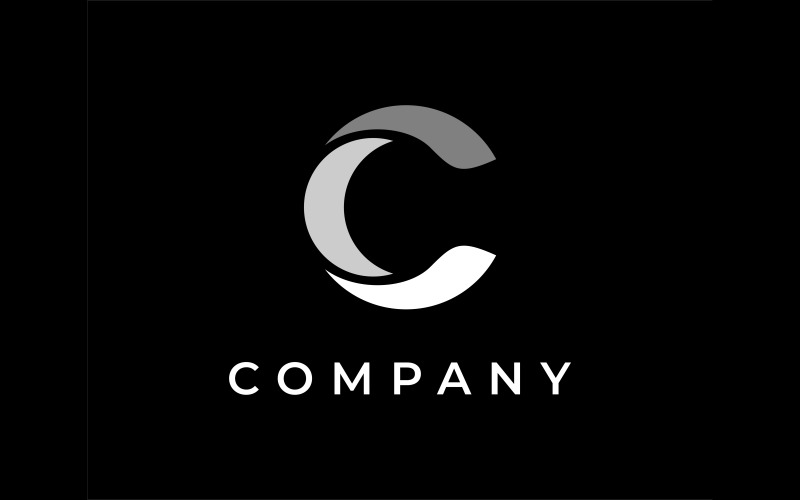 letter c circular geometric logo original
