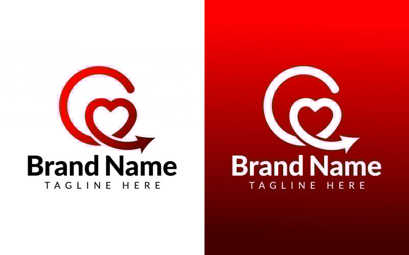letter c connection logo c love logo cuddle cation logo relation bonding circle continue arrow line original