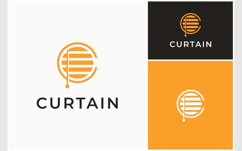 letter c curtain window logo original