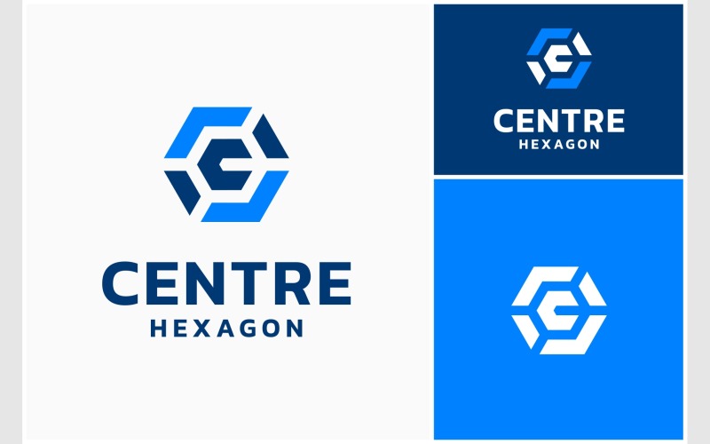 letter c hexagon geometric modern logo original