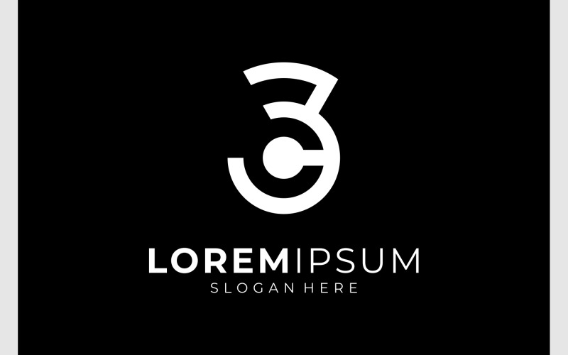 letter c number simple logo original