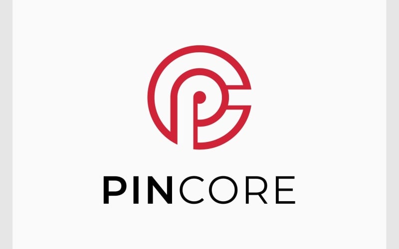 letter c p circle monogram logo original