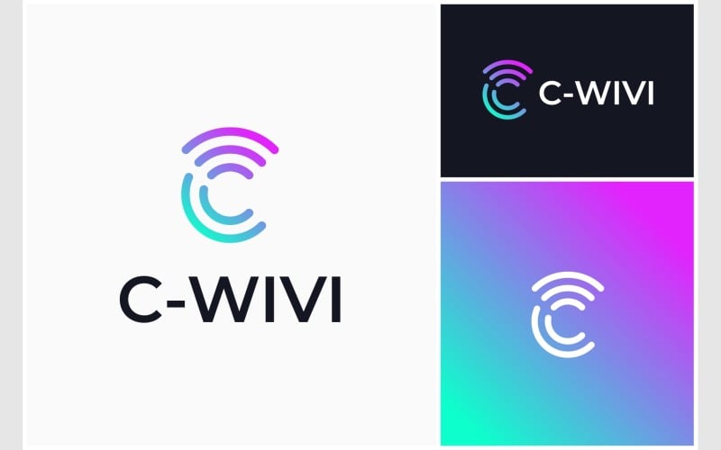 letter c signal wireless internet logo original