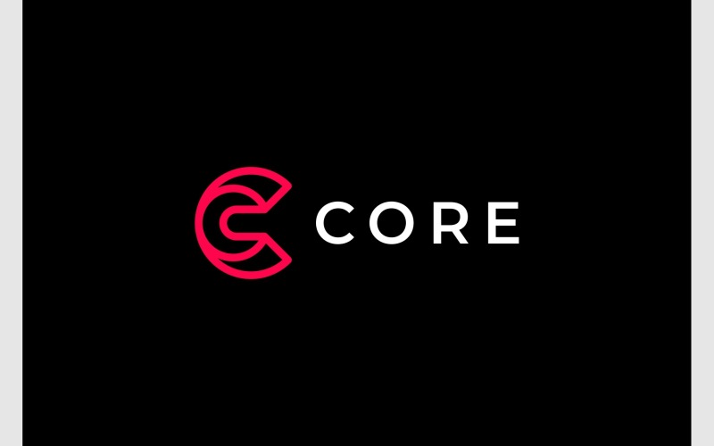 letter c simple monogram logo original