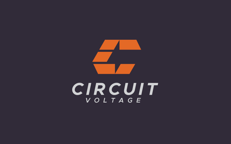 letter c volt or voltage logo design template original