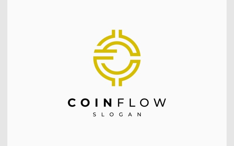 letter cf fc coin crypto logo original