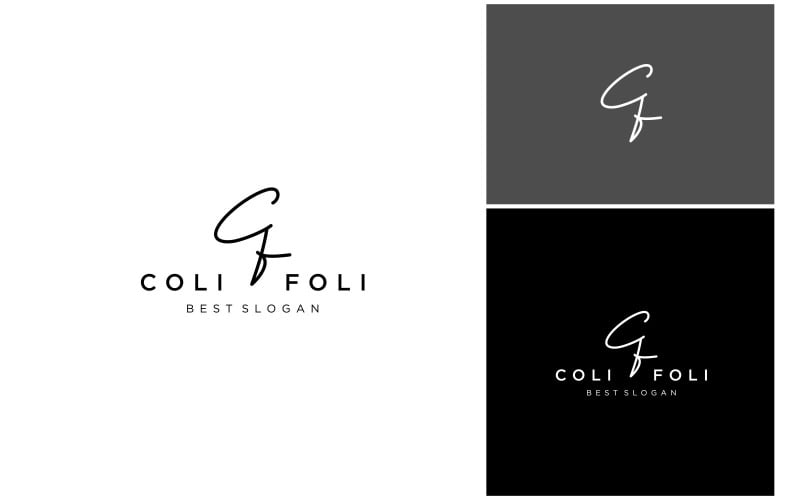 letter cf signature font logo original