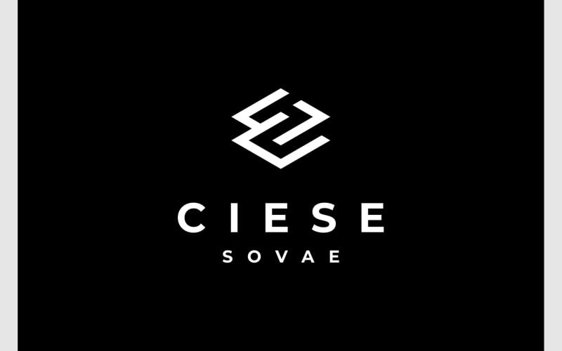 letter cs sc geometric monogram logo original