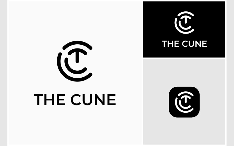 letter ct tc circle simple logo original