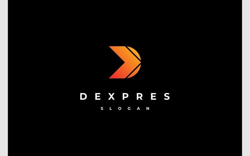 letter d arrow fast express logo original