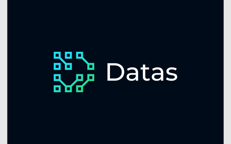 letter d data connect logo original