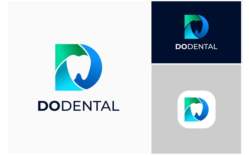 letter d dental tooth logo original