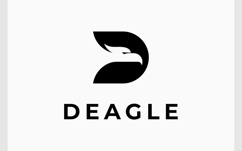 letter d eagle falcon hawk bird logo original