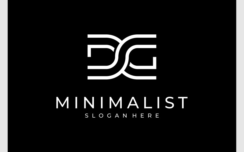 letter d g initials minimalist logo original