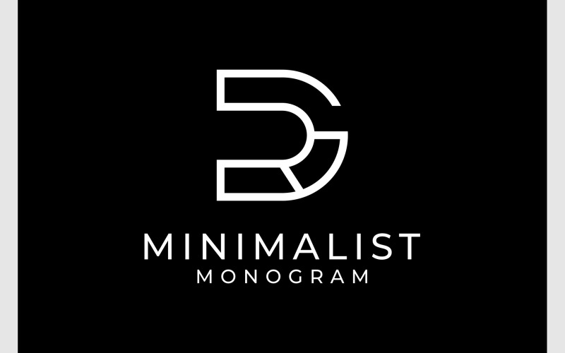 letter d g r initials minimalist logo original