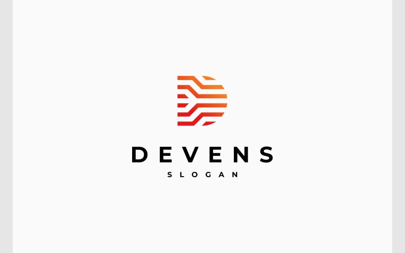 letter d geometric line modern logo original