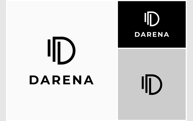 letter d initial monogram logo original