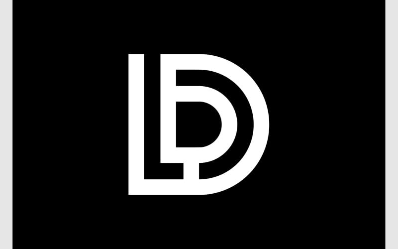 letter d l initials monogram logo original
