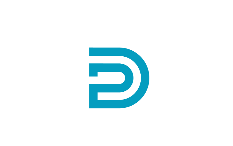 letter d p letters dp pd logo design template original