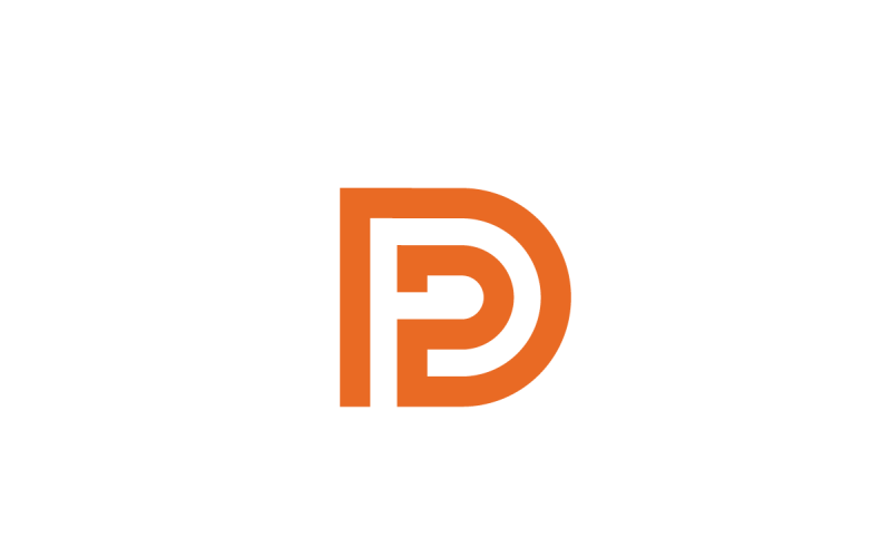 letter d p letters pd dp vector logo design original