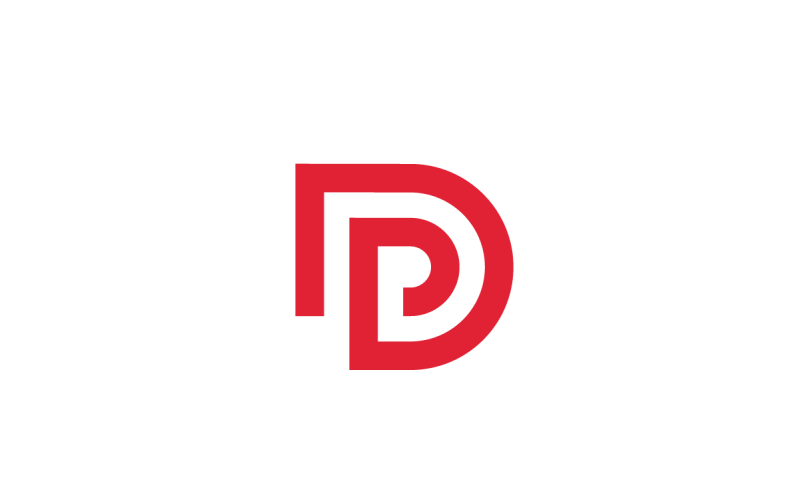 letter d p letters pd vector logo design template original