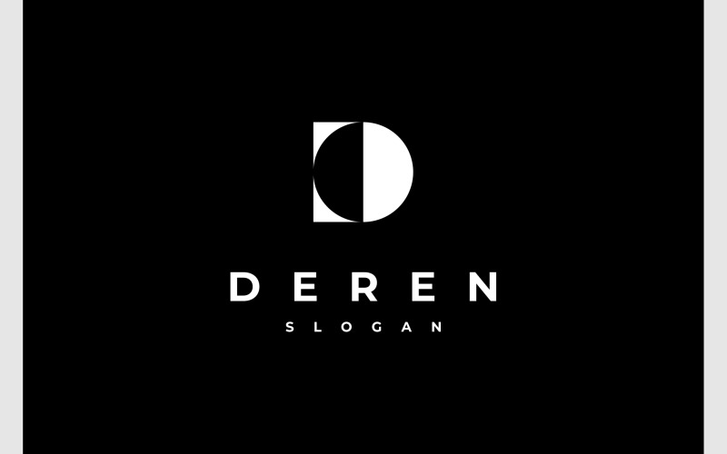 letter d simple minimal logo original