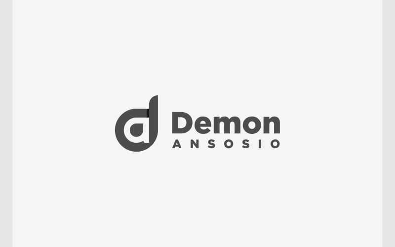 letter da ad simple monogram logo original