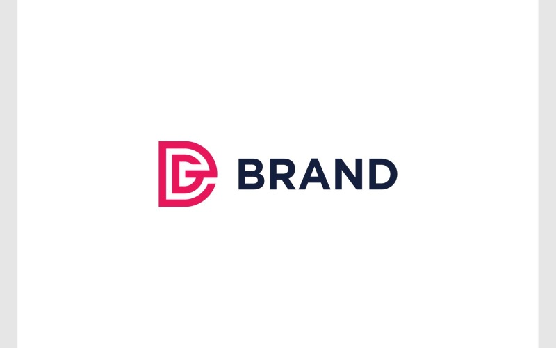 letter dg gd initials simple logo original