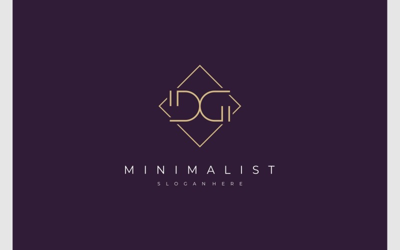 letter dg minimalist elegant logo original