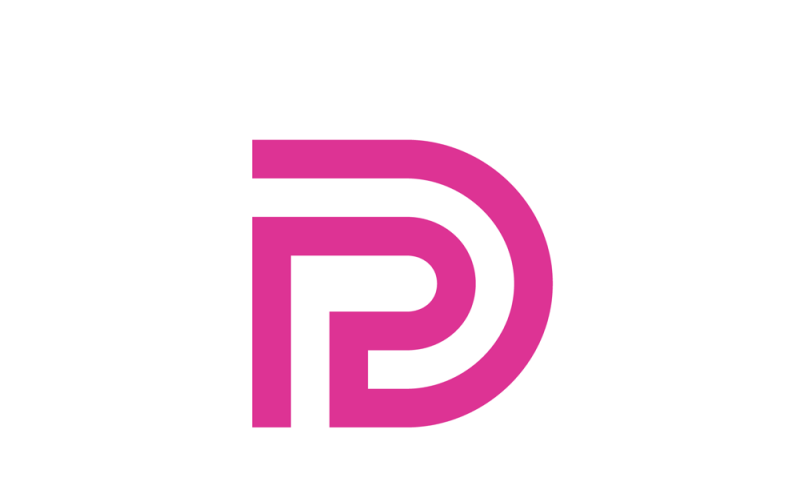 letter dp pd d p monogram logo original