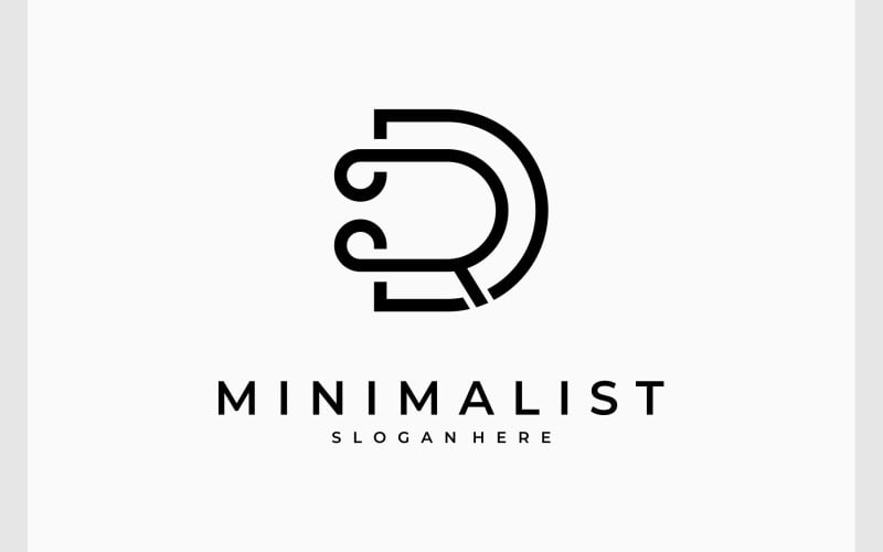 letter dr rd minimalist logo original