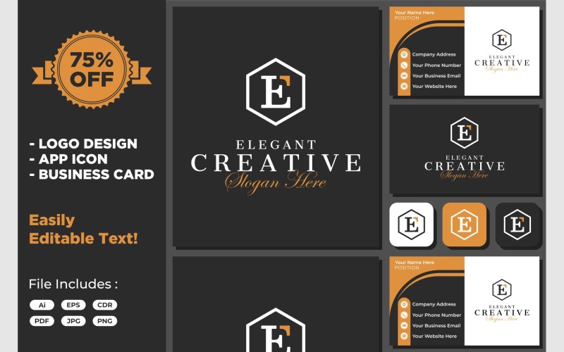 letter e arrow classic logo original