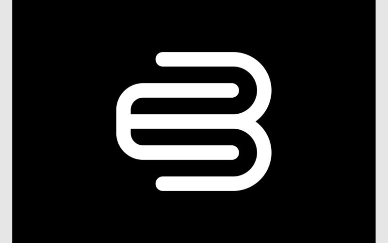 letter e b initials monogram logo original