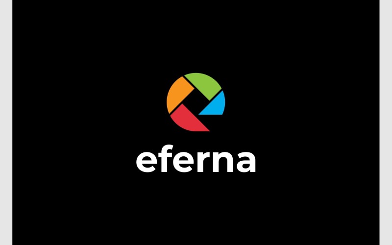 letter e circle abstract modern logo original
