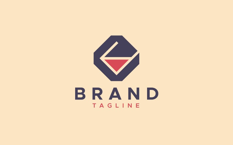 letter e hexagon logo design original