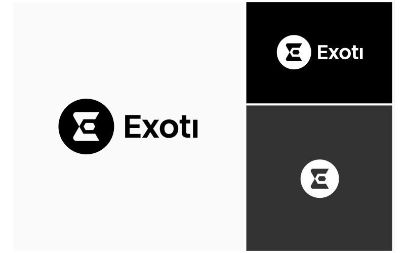 letter e initial circle logo original